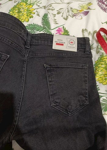 Gri Bağlama Desenli Erkek Kot Pantolon - Görsel 7