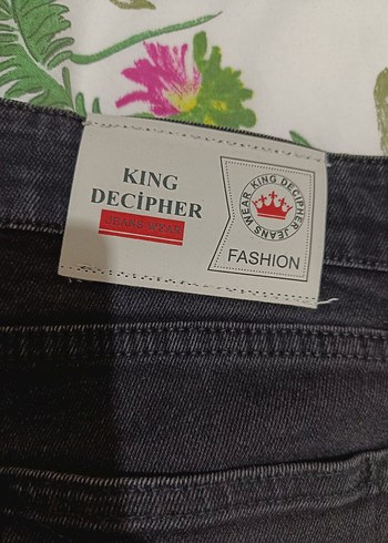 Gri Bağlama Desenli Erkek Kot Pantolon - Görsel 8