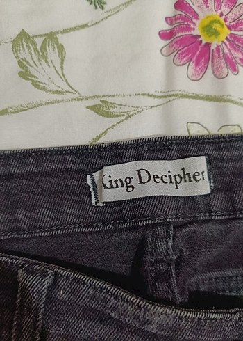 Gri Bağlama Desenli Erkek Kot Pantolon - Görsel 5