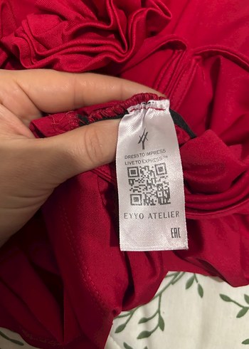 Eyyo kırmızı dalgıç kumaş bluz - Görsel 4