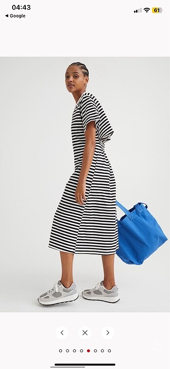 H&M Sırt dekolteli maxi elbise