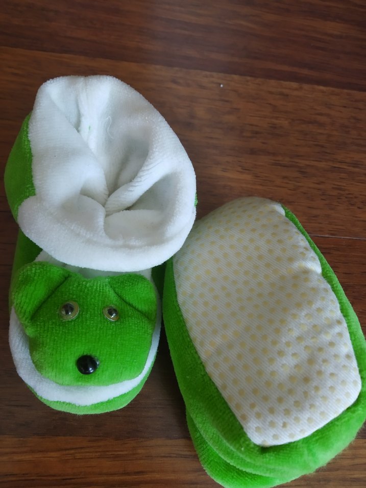 Düğmeli Erkek Bebek Ev Botu Yeşil - Görsel 2