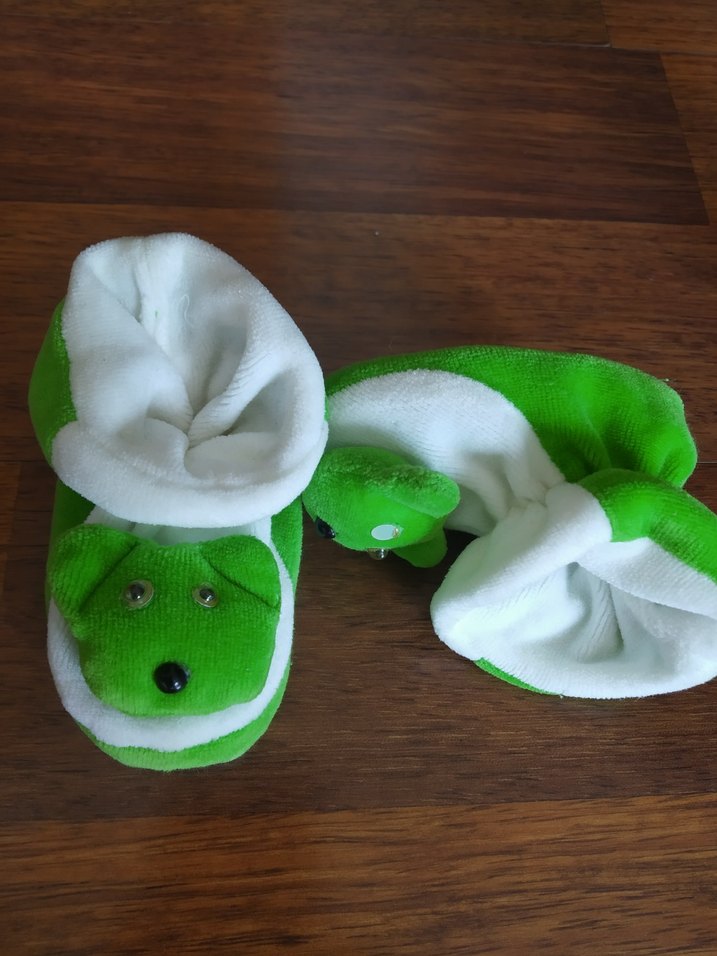 Düğmeli Erkek Bebek Ev Botu Yeşil - Görsel 3