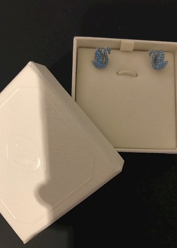 swarovski Swarovski Mini Mavi Payetli Küpe