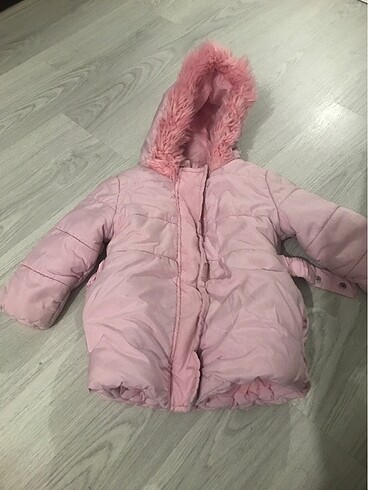 Pembe kız bebek mont