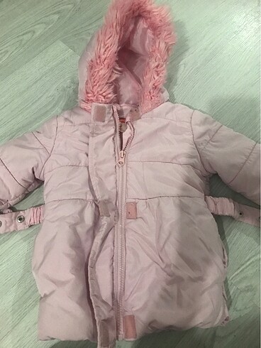 9-12 Ay Beden pembe Renk Pembe kız bebek mont