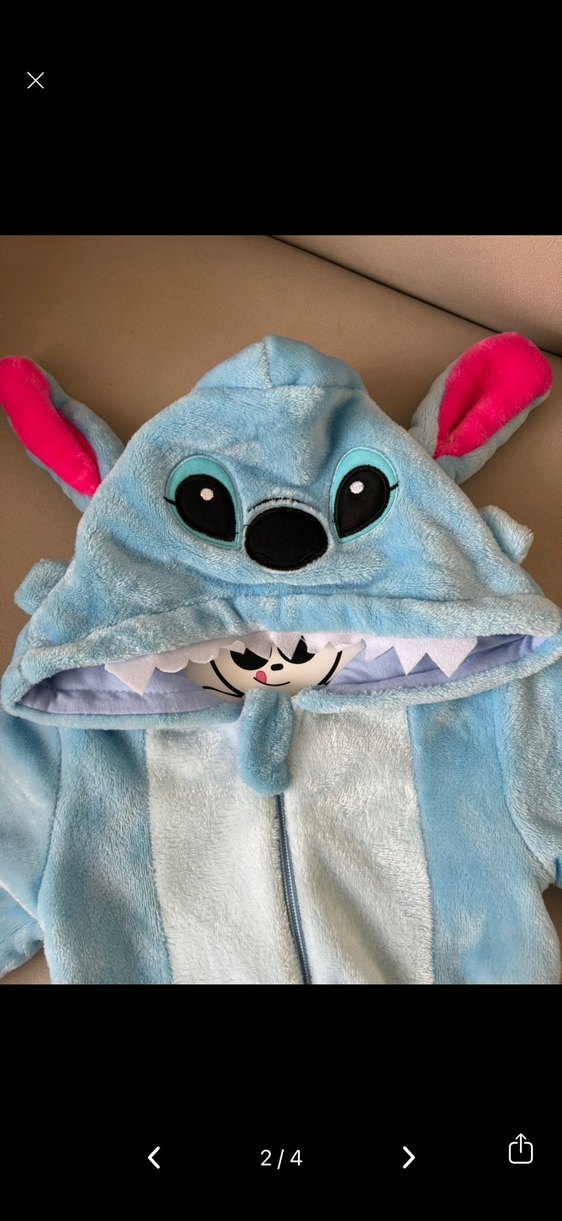 Stitch Kostüm Mavi Bebek Tulum - Görsel 2