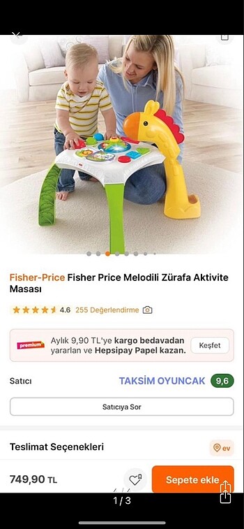 Fişler Price Aktivite Masası