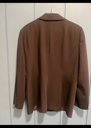 Fabiana Filippi Fabrika Kahverengi Düğmeli Kadın Blazer Ceket