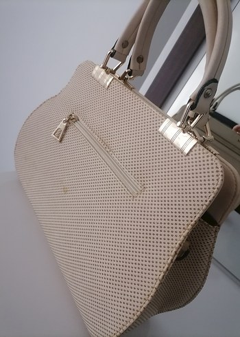 Bej Deri Kadın Kemer Velcro Kapamalı - Görsel 3