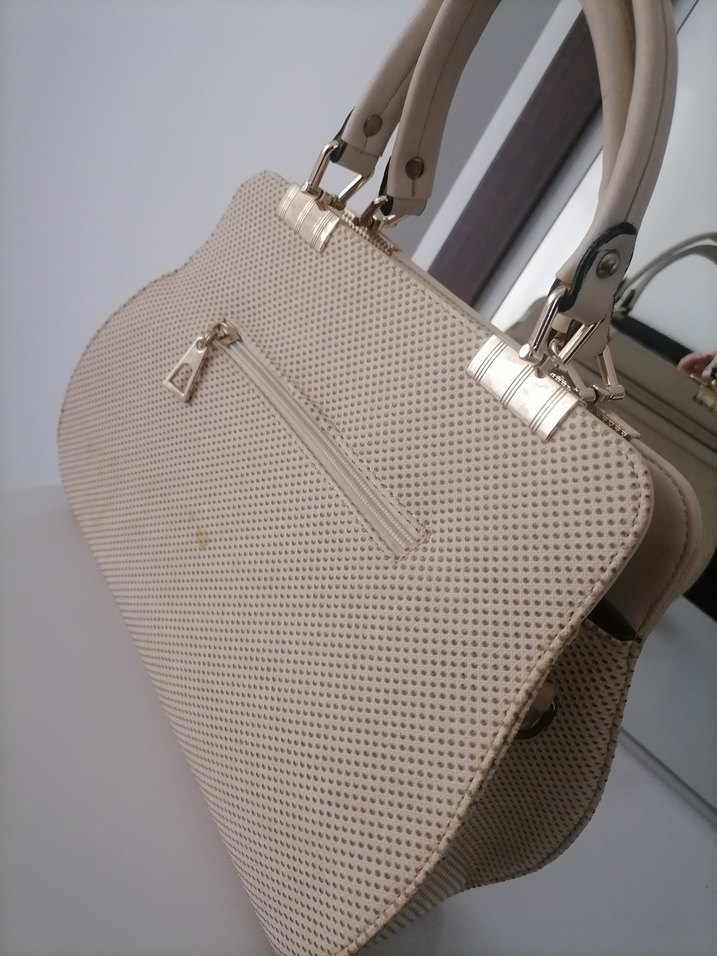 Bej Deri Kadın Kemer Velcro Kapamalı - Görsel 3