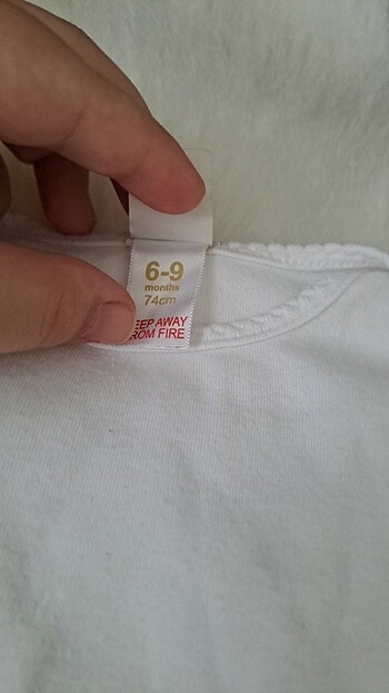 6 Ay Beden beyaz Renk Kız bebek zibin