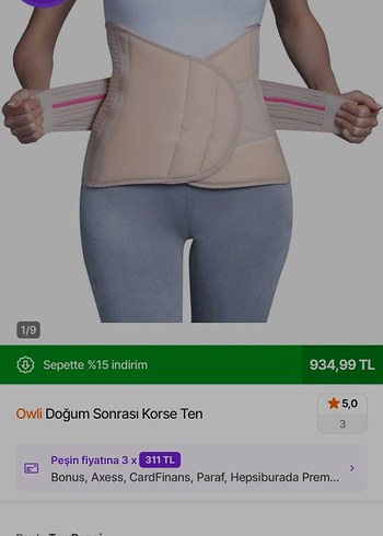 Owli Ten Rengi Doğum Sonrası Korse S & XS - Görsel 6