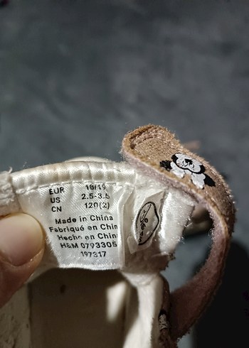 Kız Çocuk Kahverengi Baskılı Cırt Cırtlı Spor Ayakkabı - Görsel 4