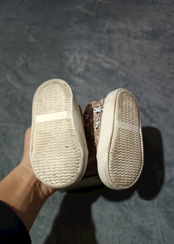 Kız Çocuk Kahverengi Baskılı Cırt Cırtlı Spor Ayakkabı - Görsel 3