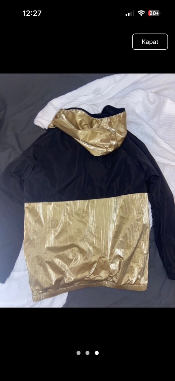 Altın Renk Kapüşonlu Midi Erkek Çocuk Ceket - Görsel 3