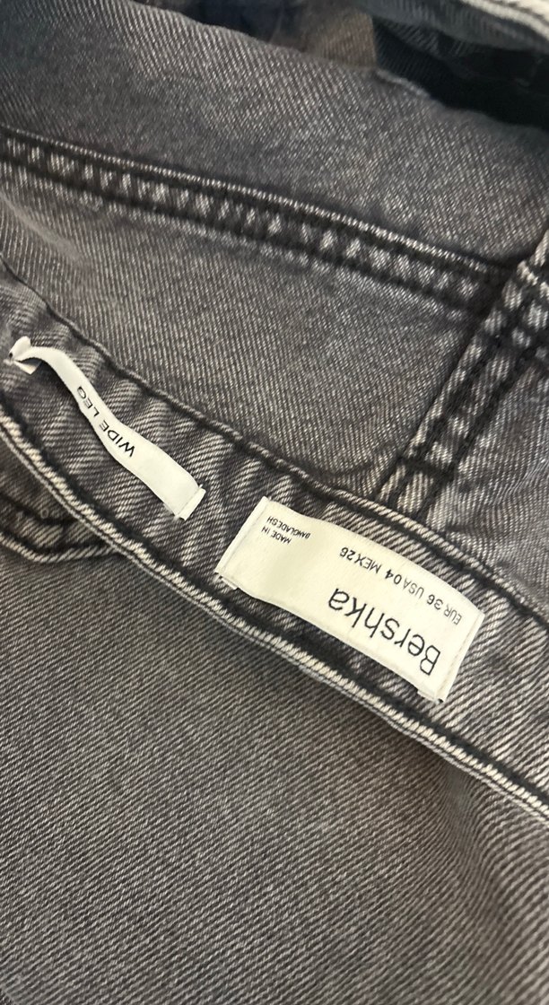 Bershka Gri Salaş Kesim Kadın Kot Pantolon - Görsel 5