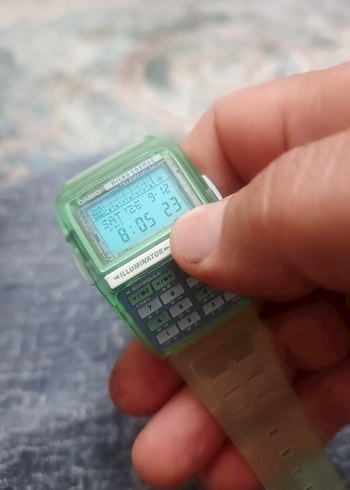 Casio Retro Yesil Dijital Saat Casio Dbc Model Hesap Makineli