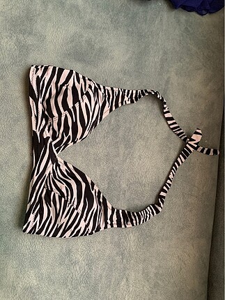 Zebra desen bikini üstü