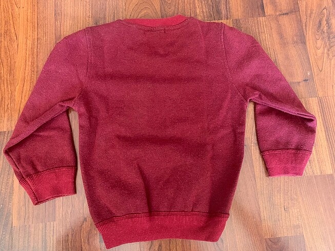 12-18 Ay Beden bordo Renk Bordo bebek sweatshirt