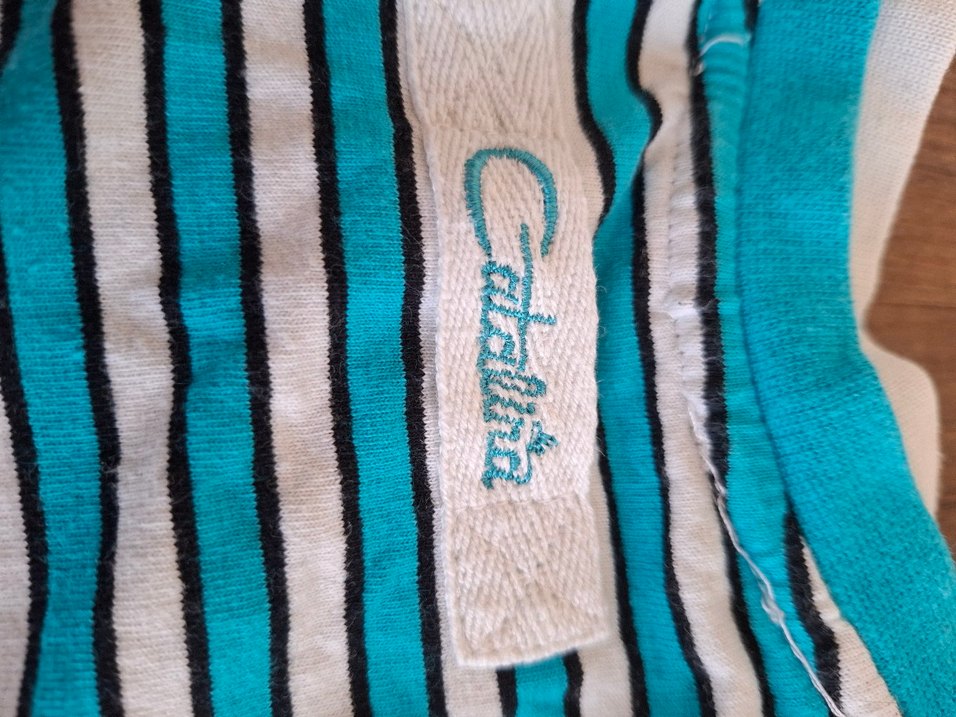 Erkek Mavi Çizgili Kısa Kollu Tişört - Görsel 3