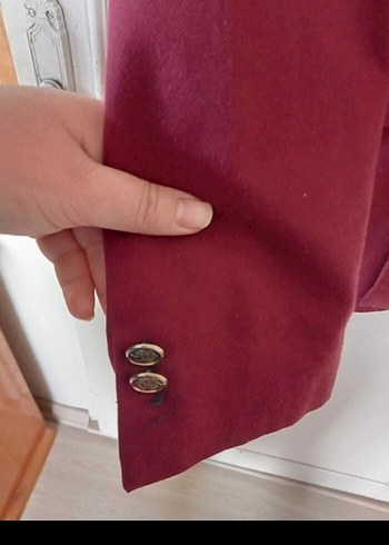 Bordo Düğmeli Takım Elbise - Görsel 5