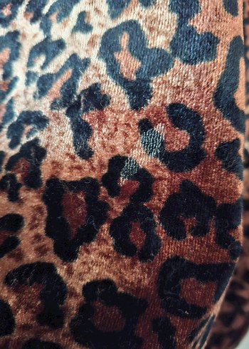 Kahverengi Leopar Desenli Kadın Bluz - Görsel 3