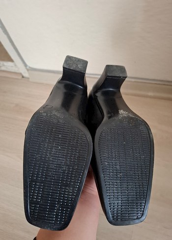 Kadın Siyah Tokalı Klasik Topuklu Ayakkabı - Görsel 5