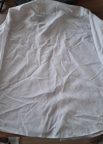 Düğmeli Beyaz  Erkek Gömlek - Görsel 3