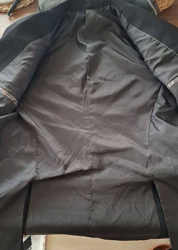 Düğmeli Siyah Erkek  Ceket - Görsel 2