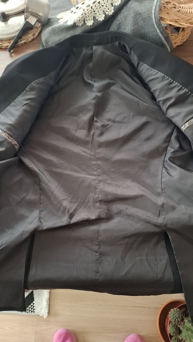 Düğmeli Siyah Erkek  Ceket - Görsel 2