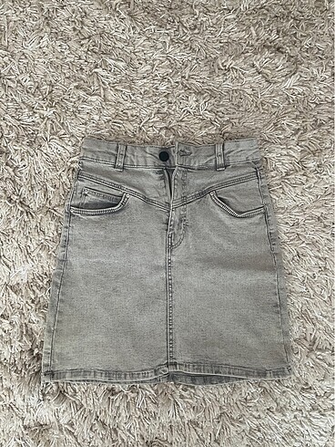 Bershka gri mini etek