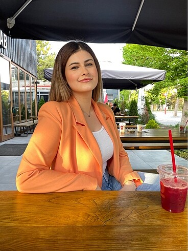 Turuncu blazer ceket