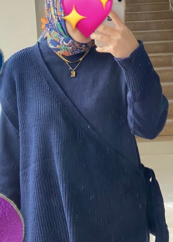 Süveterli Triko Elbise - Görsel 2