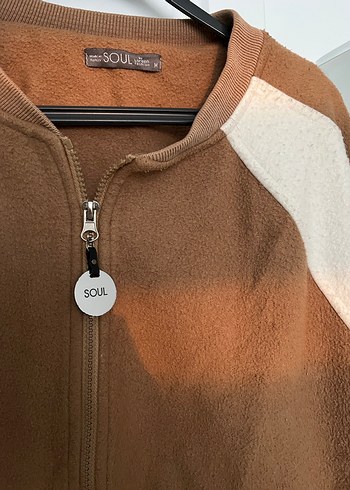 Detaylı Kahverengi Kadın Fermuarlı Ceket - Görsel 3