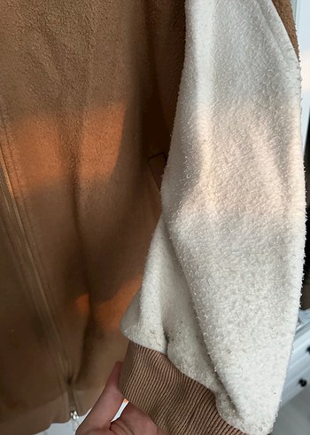 Detaylı Kahverengi Kadın Fermuarlı Ceket - Görsel 4