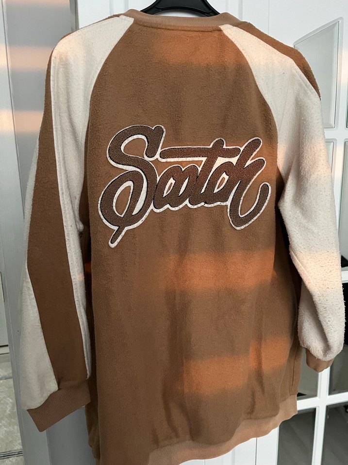 Detaylı Kahverengi Kadın Fermuarlı Ceket - Görsel 5