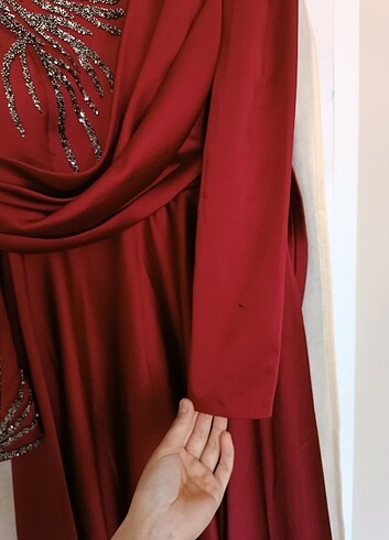 42 Beden bordo Renk Henna abiye