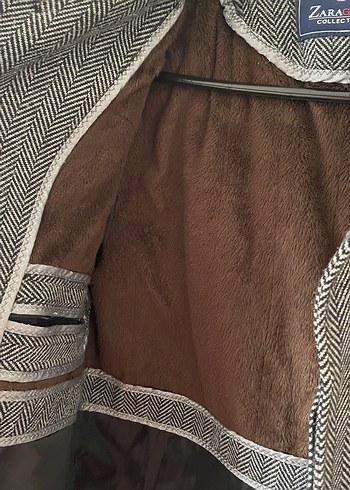 Düğmeli Gri Erkek Midi Kaban - Görsel 2