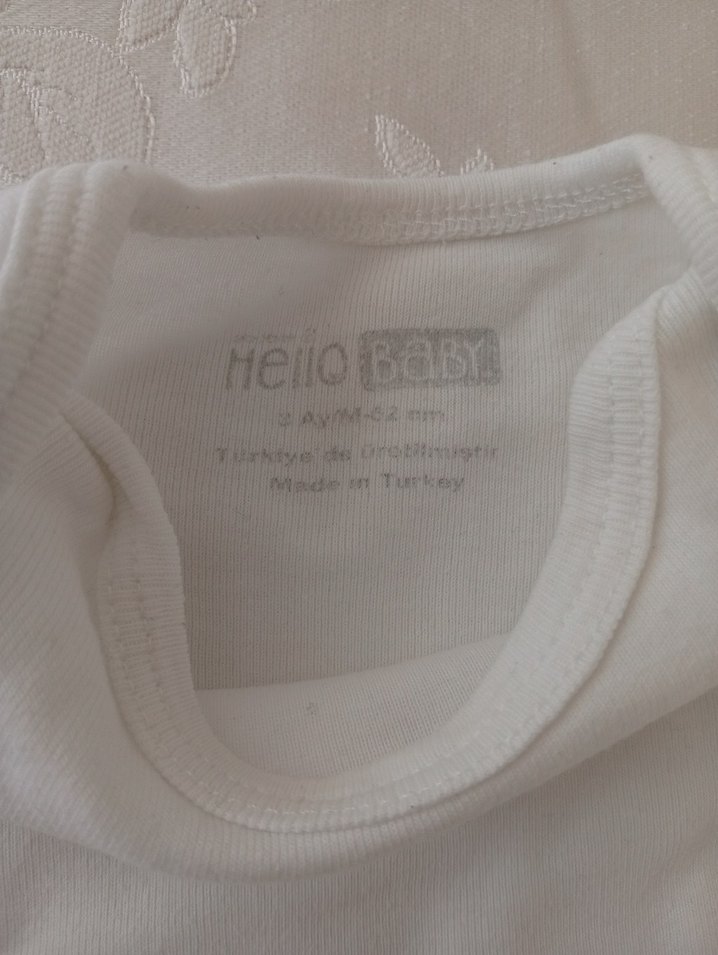 Beyaz Uzun Kollu Bebek Erkek Body - Görsel 2