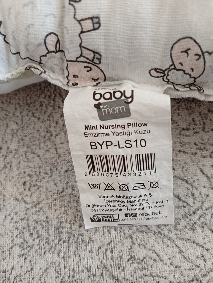Bebek için Pamuklu Desenli Emzirme Yastığı - Görsel 3