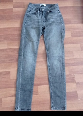 Trendyol & Milla Gri Kadın Normal Kesim Denim Pantolon