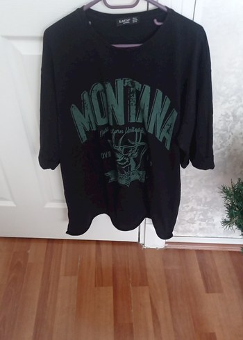 Siyah Baskılı Kadın Sweatshirt
