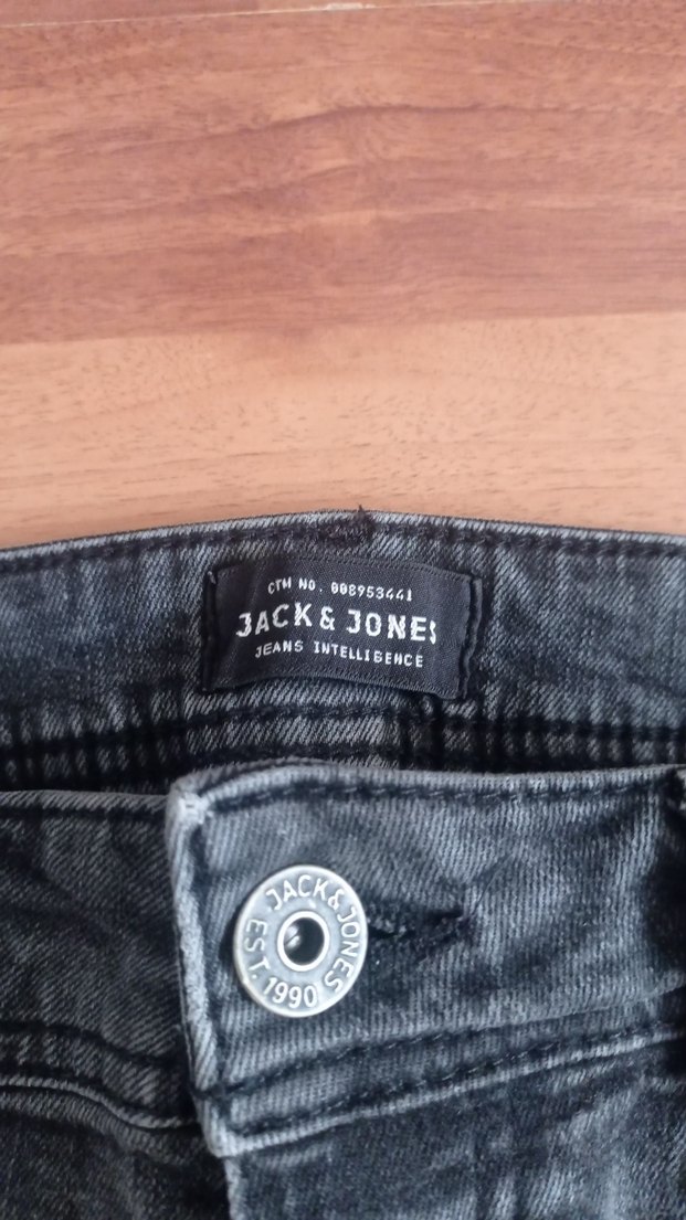 Gri Erkek Kot Pantolon Rahat Kesim - Görsel 2