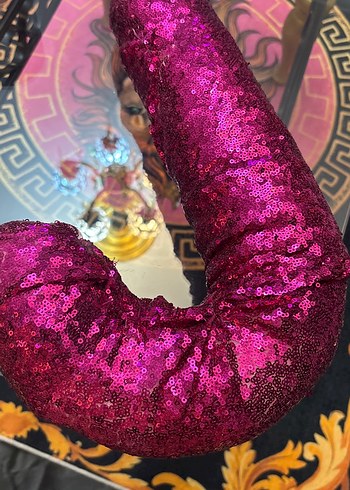 Pembe Payetli Yılan Desenli Emzirme ve Hamilelik Yastığı - Görsel 7