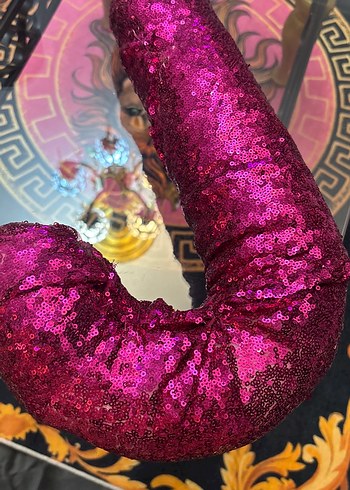 Pembe Payetli Yılan Desenli Emzirme ve Hamilelik Yastığı - Görsel 8