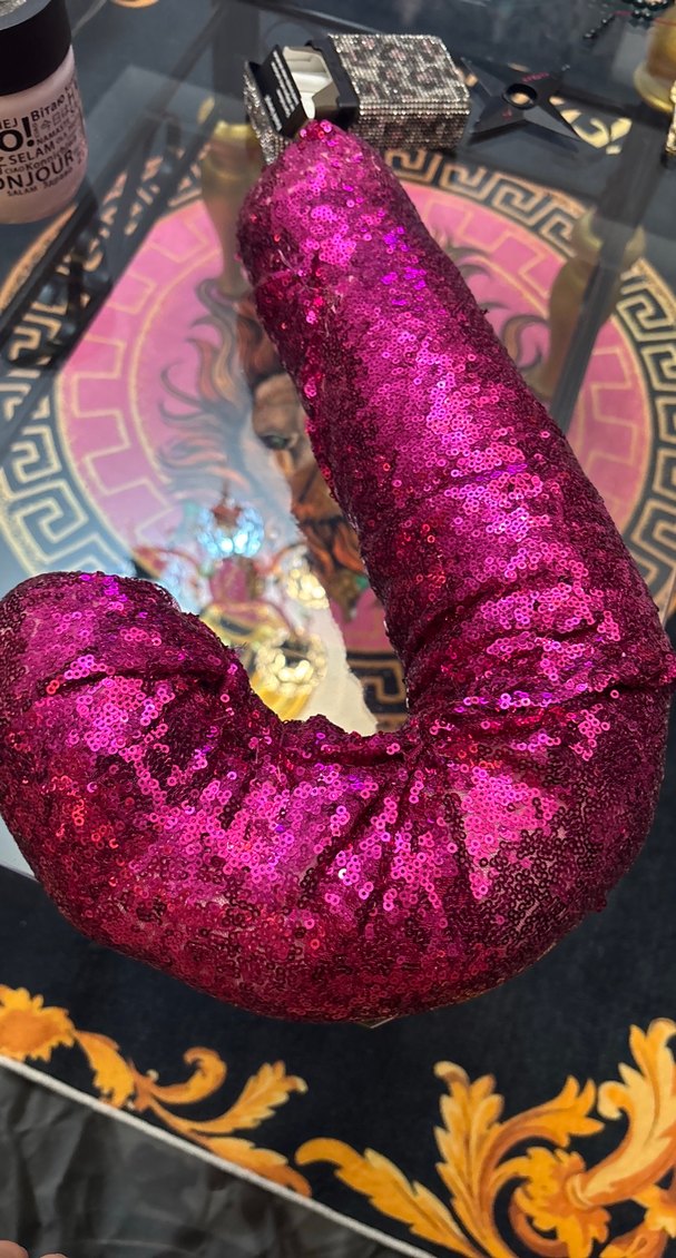 Pembe Payetli Yılan Desenli Emzirme ve Hamilelik Yastığı - Görsel 5