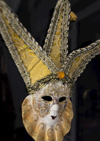 Altın Renkli Karnaval Maskesi - Görsel 6