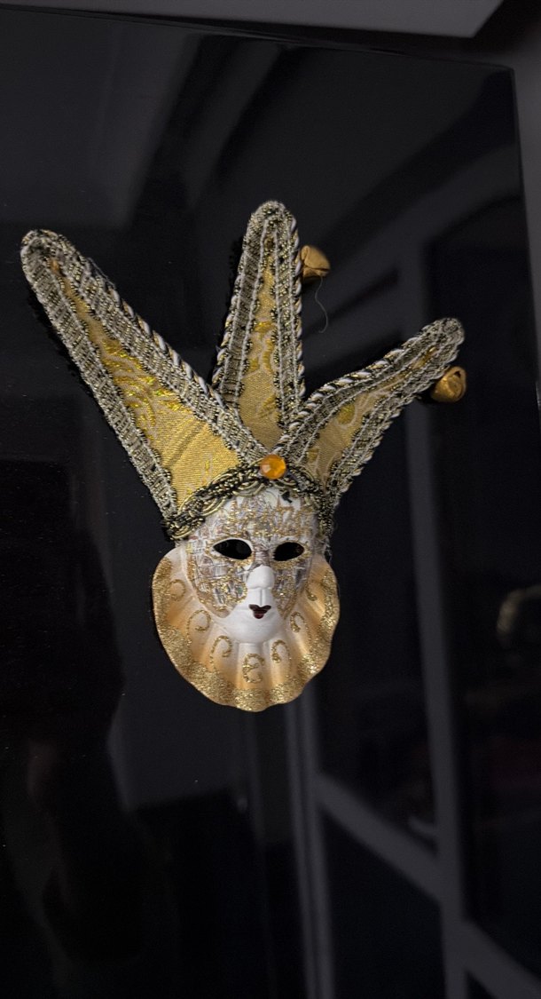 Altın Renkli Karnaval Maskesi - Görsel 2