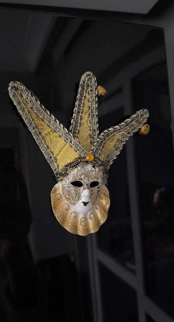 Altın Renkli Karnaval Maskesi - Görsel 4